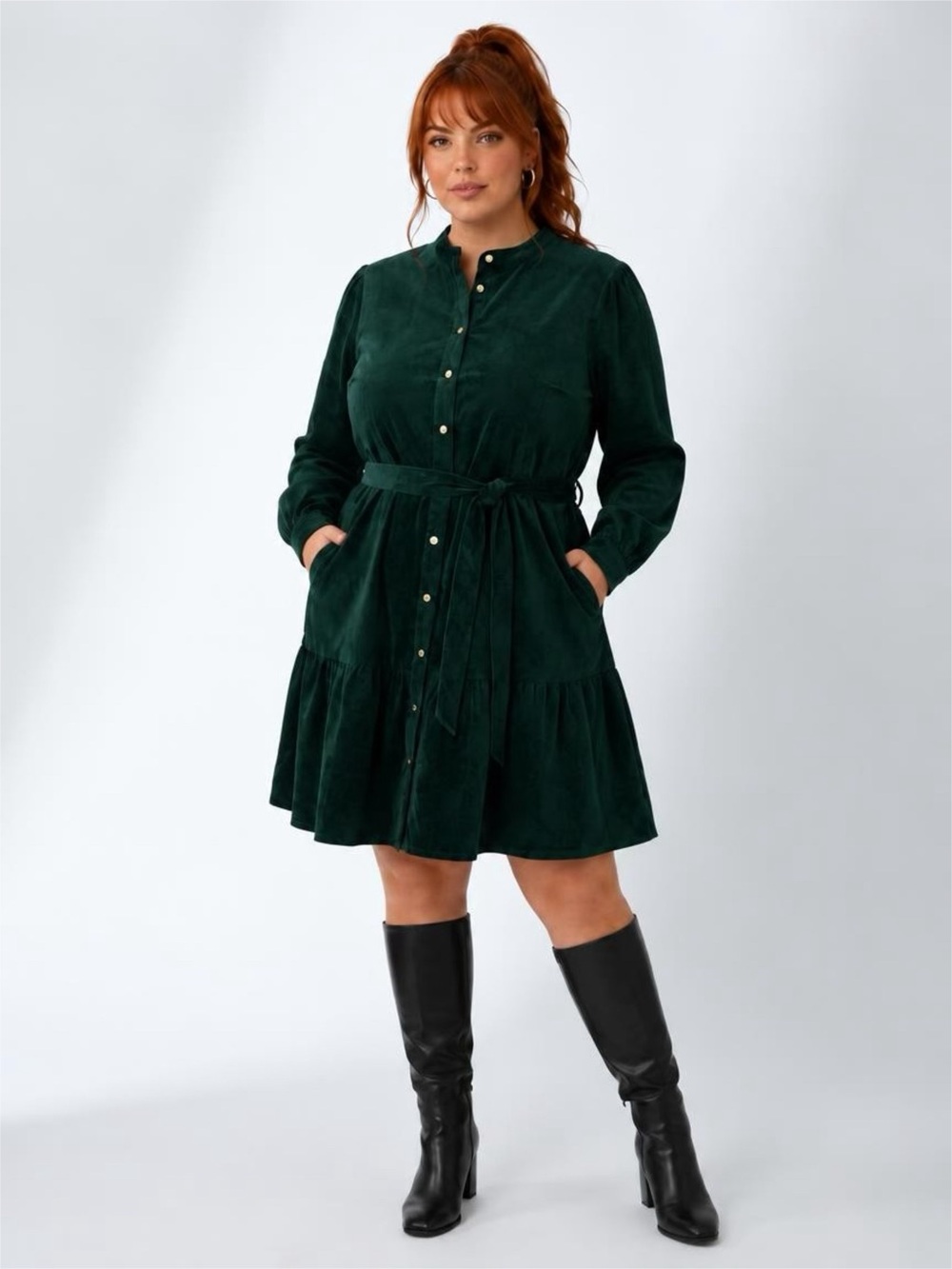Draper James Green Velvet Dress XL